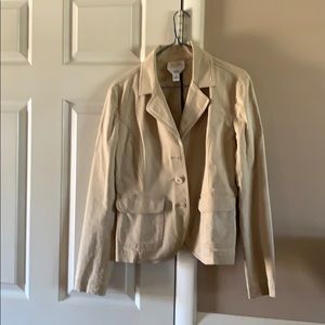 Talbots blazer tan excellent condition